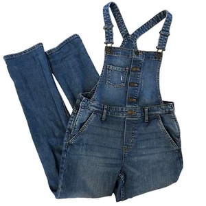 Girls Gap Denim Overalls Blue Jeans Carpenter Bib Vtg Cotton Size Girls 14 (XXL) - Picture 1 of 14