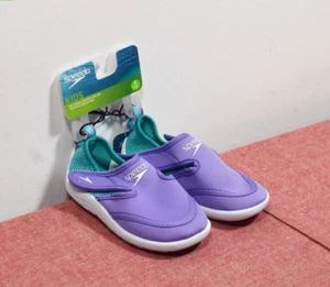 Speedo Kids Toddler Girls' Hybrid Swim Water Shoes- Purple Small 5-6 - Picture 1 of 6