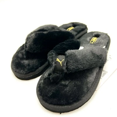 *NUEVO* MUJER PUMA Fluff Flip Puma Negro (384938 01), Talla 5.0 - 10.0 Foto 1 de 4