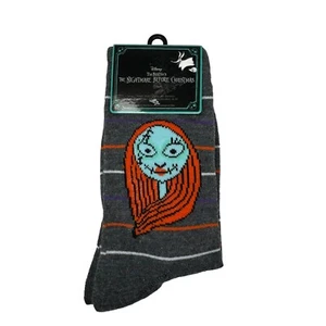 The Nightmare Before Christmas Women's Crew Sally Gray Socks Halloween Goth Doll - Picture 1 of 3