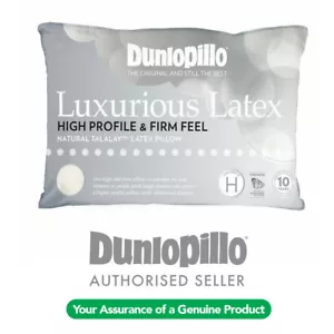 DUNLOPILLO Luxurious Natural Talalay Latex High Profile / Firm Feel Pillow NEW - Picture 1 of 5