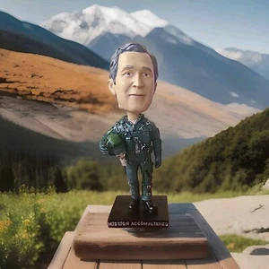 George W.Bush Bobble Head Collectible Bobble Rare "Mission Accomplished", New - Picture 1 of 5