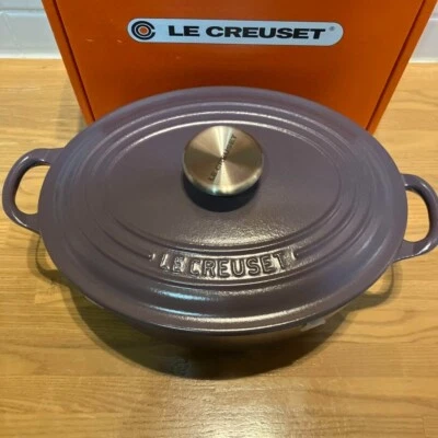 Le Creuset Oval Purple Cocotte 9in 2.75qt Amethyst Cast Iron Casserole Cookware - Image 1 of 4