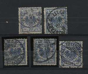DEUTSCHLAND REICH 1889 Michel 48 a, d, ba, c, d gest. CV249,30€ - Bild 1 von 1