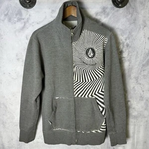 Volcom Sweatshirt Mens Small Gray Full Zip Skate Surf Outdoor C5 - Picture 1 of 15