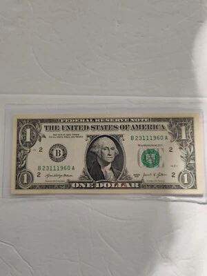 CRISPY 2021 $1 BIRTHDAY/ANNIVERSARY NOTE 23 NOVEMBER 1960 - Image 1 of 2