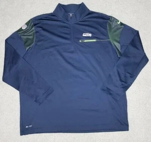 NFL Seattle Seahawks Nike Dri-Fit Therma 1/2 Zip Jacket Men's XXLarge - Picture 1 of 5