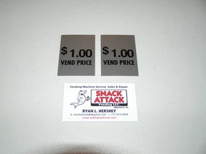 (2) SODA VENDING MACHINE Decals "$1.00 VEND PRICE." / Free Ship! - Picture 1 of 1