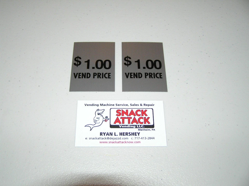 (2) SODA VENDING MACHINE Decals "$1.00 VEND PRICE." / Free Ship! - Image 1 of 1