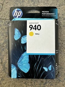 SEALED GENUINE HP 940XL Yellow Ink Cartridge C4909AN OEM NEW print EXP 2/2014 - Picture 1 of 3