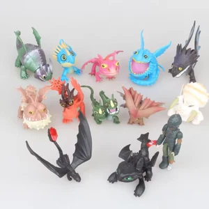 Cómo entrenar a tu dragón 13 piezas Juego de juguetes de PVC Decoración de pasteles Vendedor de EE. UU. Envío gratuito - Imagen 1 de 2