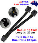 GPU PCIe 8 Pin Female to Dual 8 Pin (6+2) Male PCI Express Power Cable 18AWG