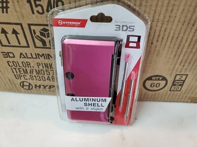 NEW PINK  Aluminum case with 2 Retractable Stylus Pens for OLD Nintendo 3DS   6B - Image 1 of 4