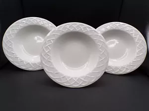3 Vintage Oneida Pasta Salat Suppe Schüsseln 9" Siegler Design Webrand C25 - Bild 1 von 9
