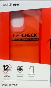 Tech21 Evo Check Case for Apple iPhone 11 Pro 5.8" Coral My World Red Clear - Picture 1 of 3