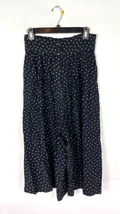 Pantalones de mujer Pride & Joys vintage recortados pierna ancha plazzo negros talla S/M. - Imagen 1 de 14