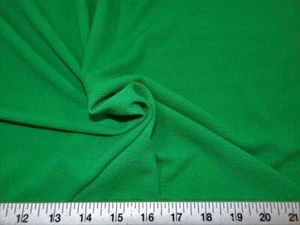 Liverpool Textured Fabric 4 way Stretch Scuba Kelly Green LP03 - Picture 1 of 1