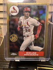2022 TOPPS CHROME NOLAN ARENADO 1987 35TH ANNIVERSARY #87BC-5 CARDINALS