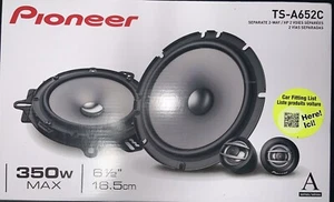 PIONEER TS-A653CH 2-Way 6.5" Component Speaker system 3/4" Polymide Dome Tweeter - Picture 1 of 8