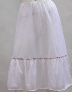 Vintage Swedish Ruffle Slip Skirt Petticoat By Damella Made In Sweden Scandinavi - Picture 1 of 8