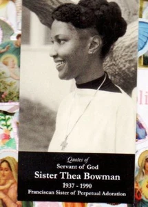Servant of God Thea Bowman - Quotes(2" x 3 1/2") Heavy Paperstock Holy Card - Picture 1 of 2
