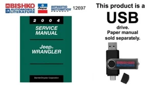 2004 Jeep Wrangler Shop Service Repair Manual USB Engine Drivetrain Wiring - Picture 1 of 3