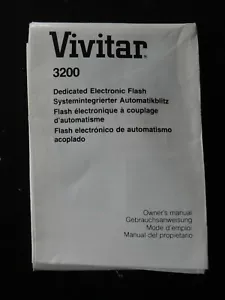 Mode d’ emploi notice Flash Vivitar 3200 langue française 1981 appareil argentiq - Picture 1 of 3