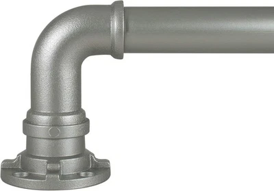 Conjunto de varas de cortina telescópicas envoltório industrial 3672 polegadas prata - Imagem 1 de 4