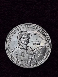 2022 D Dr. Sally Ride Quarter MAJOR ERROR Ghost Comet Tail “IN  “COD”  WE TRUST” - Picture 1 of 2