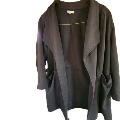 Max Studio 2X Suave Pesado Negro Chaqueta Cortina Foto 1 de 4