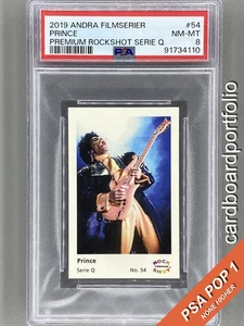 2019 Andra Filmserier #54 Prince Premium ROCK SHOT Serie Q PSA 8 Pop 1 (Music) - Picture 1 of 3