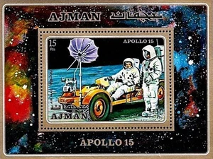 AJMAN/UAE 1971 APOLLO 15 S/S MNH SPACE - Picture 1 of 1