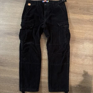 Empyre Relax Men's Skateboarder Corduroy Grunge Y2K Pants Black 32 - Picture 1 of 7