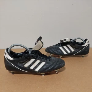 SCARPE DA CALCIO VINTAGE ADIDAS KAISER 5 CUP SG TACCHETTI PELLE anno 2002 taglia 10 - Foto 1 di 20