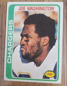 Joe Washington, 1978 Topps, #387, San Diego Caricabatterie, RC Rookie - Foto 1 di 2