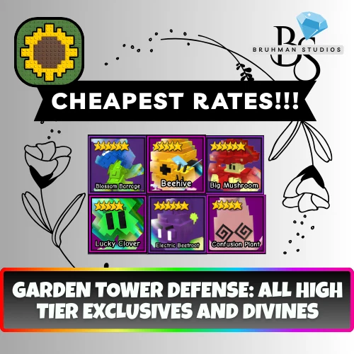 LIMITED🚨| Garden Tower Defense | GTD | All Exclusive + Divine Units - CHEAP
