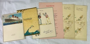 Vintage RMS Laconia Ephemera, Cunard White Star, Menus x 6, 1936, Sunk WW2, 1942 - Picture 1 of 11