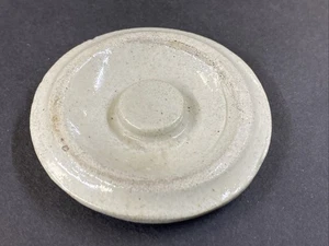 Primitive Stoneware LID ONLY Crock 2.5” Dia. VERY GOOD COND.  (FREE SHIP) - Picture 1 of 8