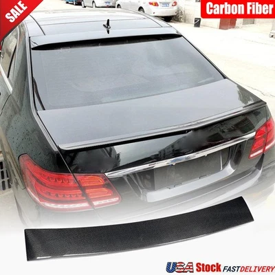 Alerón de techo trasero de carbono real para Mercedes Benz W212 E300 E63 2010-2013 Foto 1 de 4