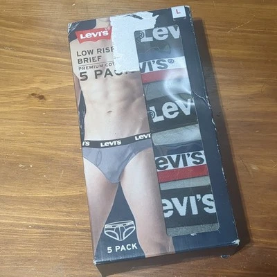 Calzoncillos Levi's Premium de algodón tiro bajo - Paquete de 5 - Talla grande Foto 1 de 4