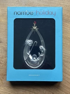 Nambe Sacra Famiglia Ornamento Lega Argento Natività Nuovo Nuovo con Scatola 4" Sigillato - Foto 1 di 2