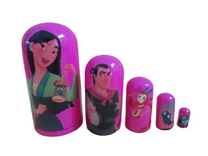 Mulan+Traditional Nesting Dolls Group/5-pc Set/4.5" Tall/Wood/NEW/Russia - Picture 1 of 6