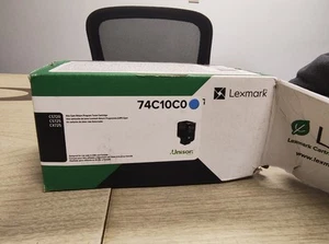 GENUINE LEXMARK 74C10C0 Unison CYAN TONER CARTRIDGE NEW OPEN BOX - Picture 1 of 7