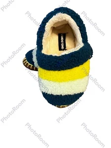 New Land’s End unisex kids sz 12 Sherpa Bootie colorblock house slippers - Picture 1 of 7