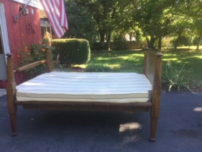 Late 18th/Early 19th C Antique Full Size Maple Rope Bed - Image 1 of 4