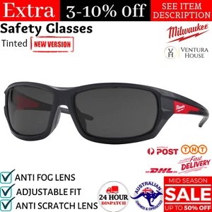 Milwaukee Performance Anti-Fog Anti-Scratch Safety Protective Glasses Tinted Men - Picture 1 of 12