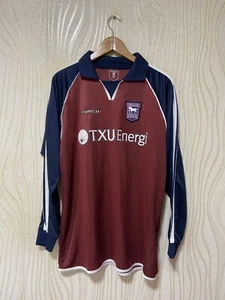 IPSWICH TOWN 2002 2003 2004 AWAY SHIRT JERSEY LONG SLEEVE PUNCH sz L MEN - Picture 1 of 10