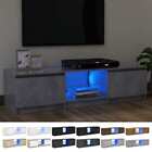 TV Cabinet with LED Lights High Gloss White Living Room Stand Unit vidaXL