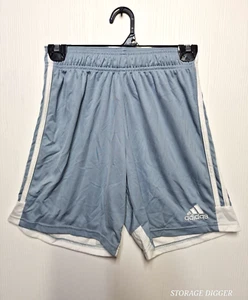 Adidas Youth Teens Light Blue Shorts White Stripe Climalite Athletic Size S - Picture 1 of 11