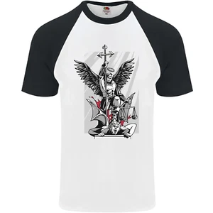 St. Michael tötet den Teufel Baseball Shirt S/S Herren - Bild 1 von 50